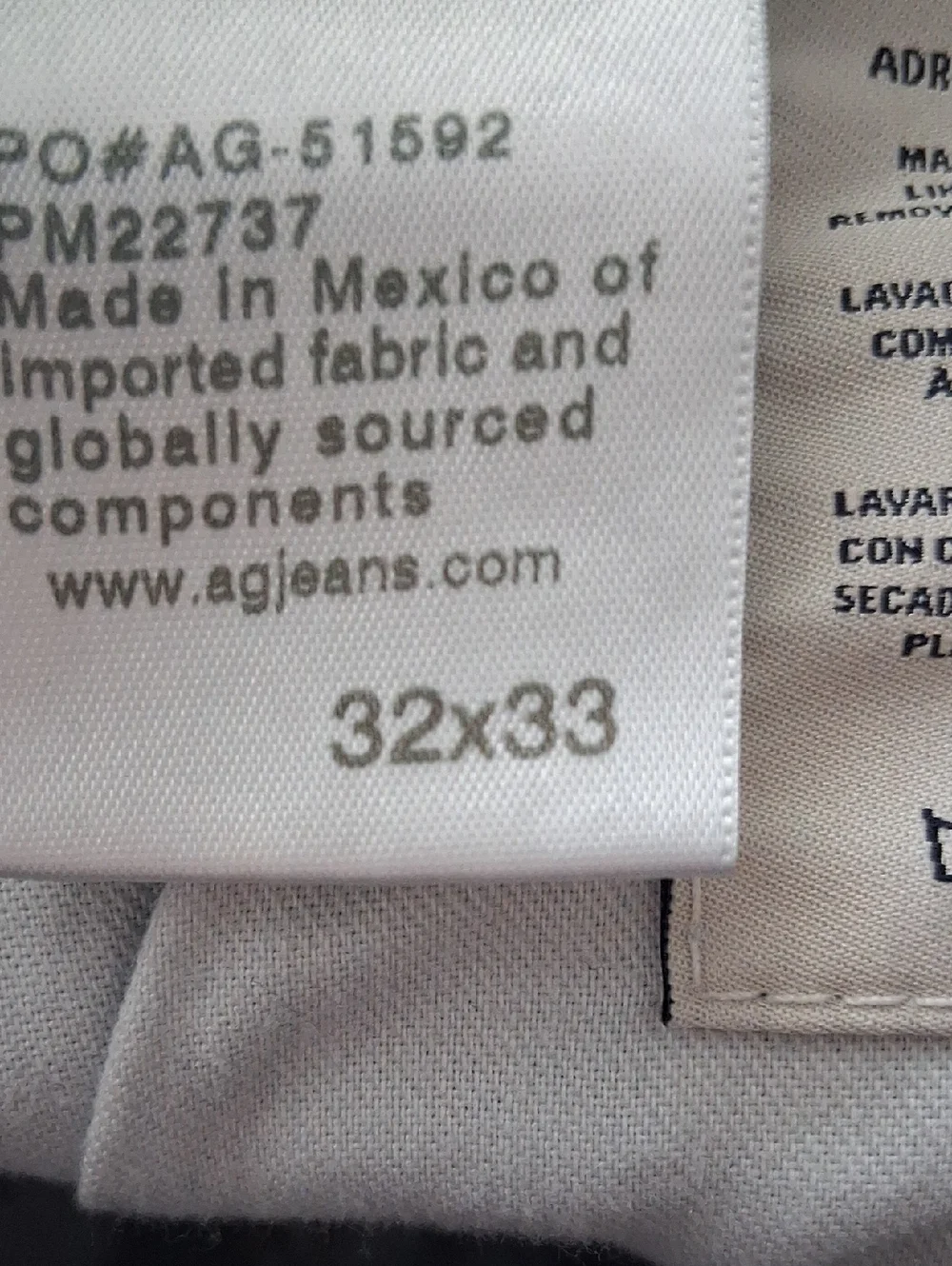 AG Adriano Goldschmied Jeans Japan Denim 32x33 Tellis Modern Slim Fit Stretch
